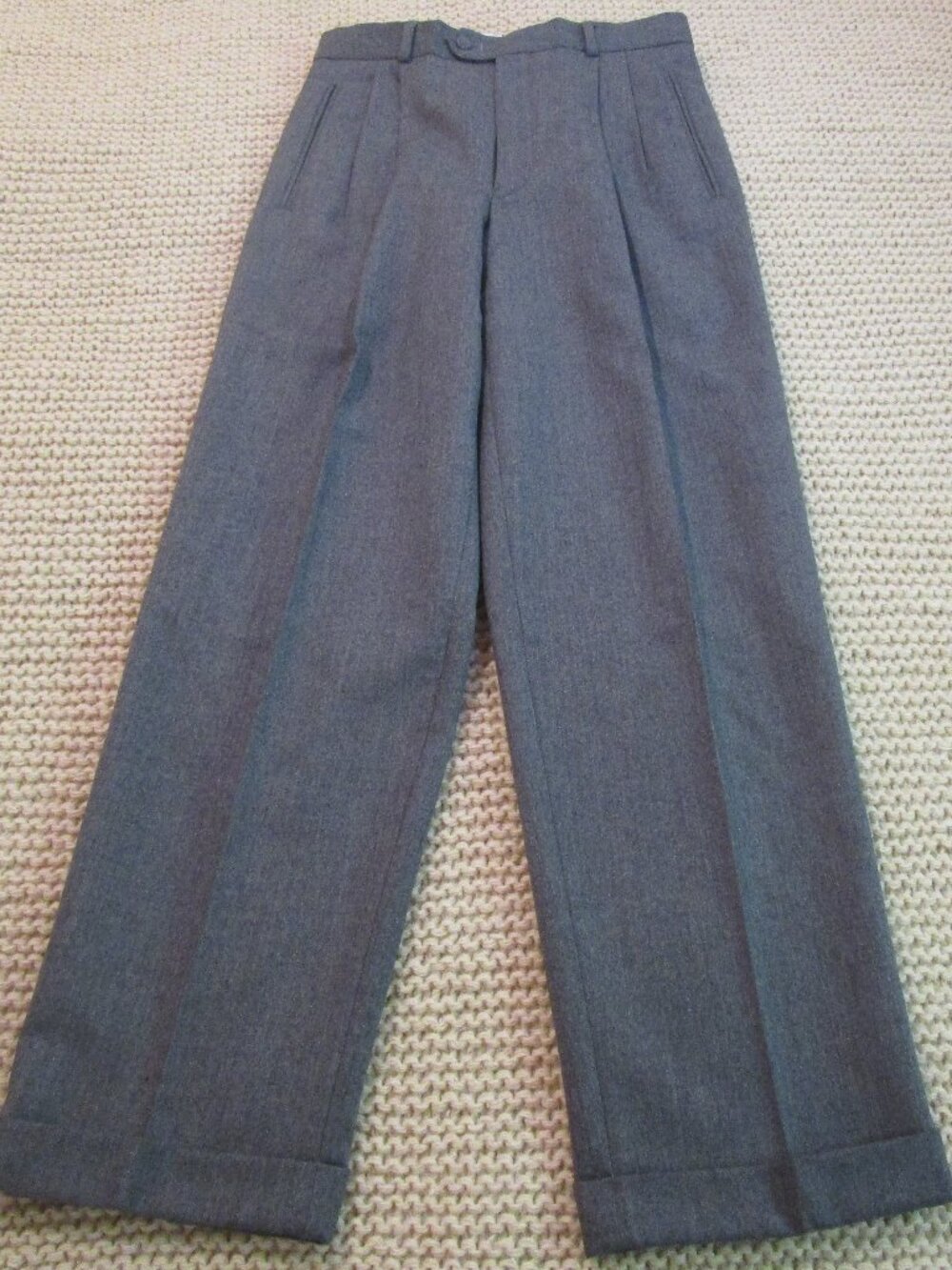 Charcoal Louis Raphael Men's Wool Slacks 30x30